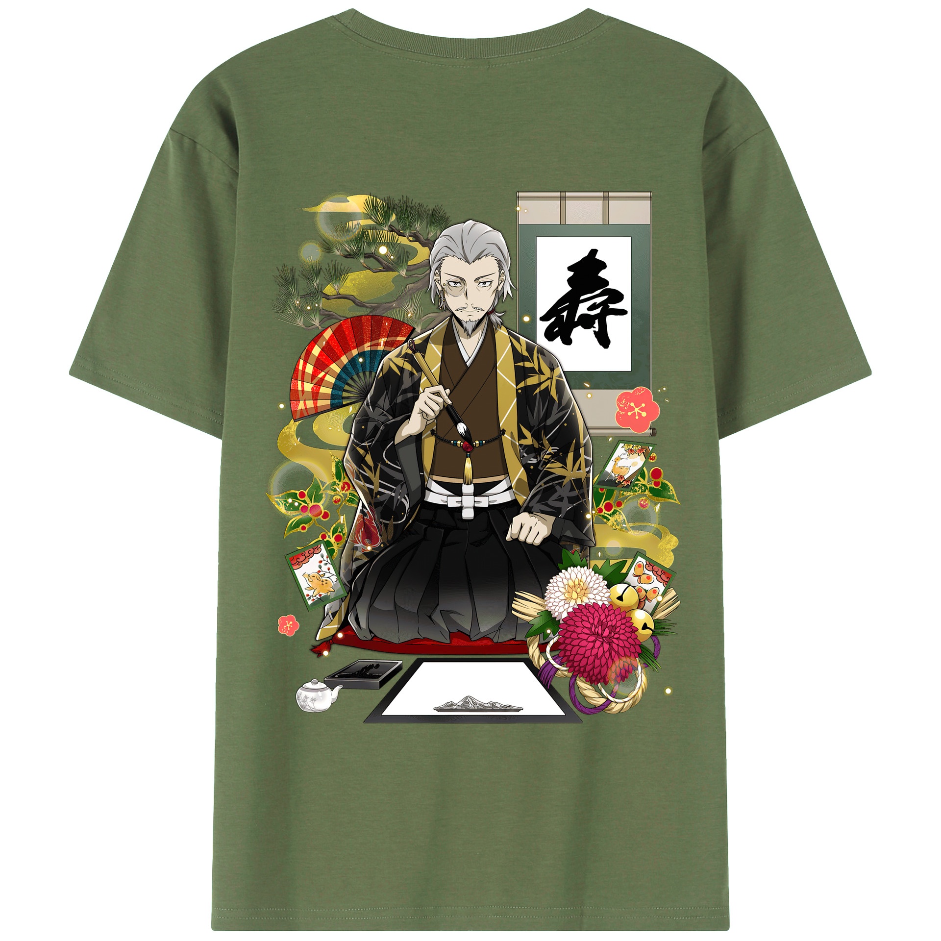 （画像用） 文豪ストレイドッグス Bungo Stray Dogs 綿100％ メンズ半袖Tシャツ（バックプリント） 通気性